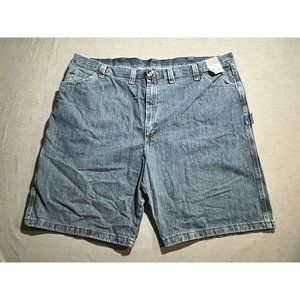 Wrangler Carpenter Shorts Mens 48 Blue Denim‎ Cotton Hammer Loop Pocketed.